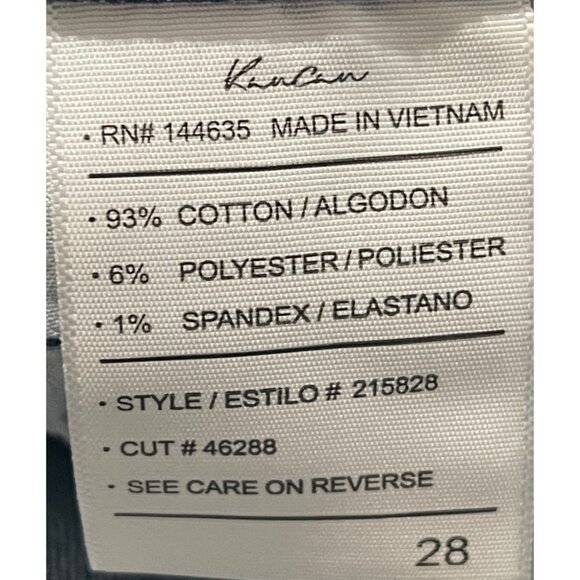 KanCan Womens Denim High Rise Bermuda Shorts Size 28 waist Distressed Frayed Hem - Picture 5 of 6